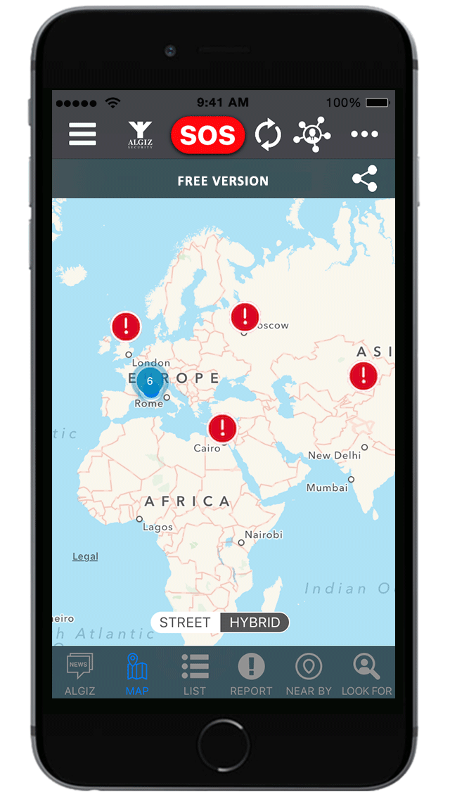 ALGIZ App – Incident Map Report